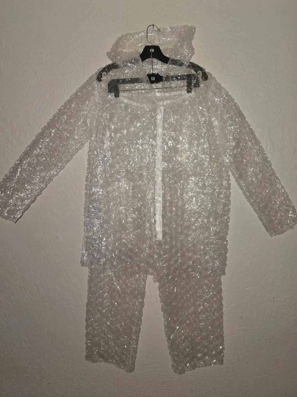 Air Bubble Wrap Hooded Suit by Thumbs Up Hooded Jacket / Elastic Waist Pant MED